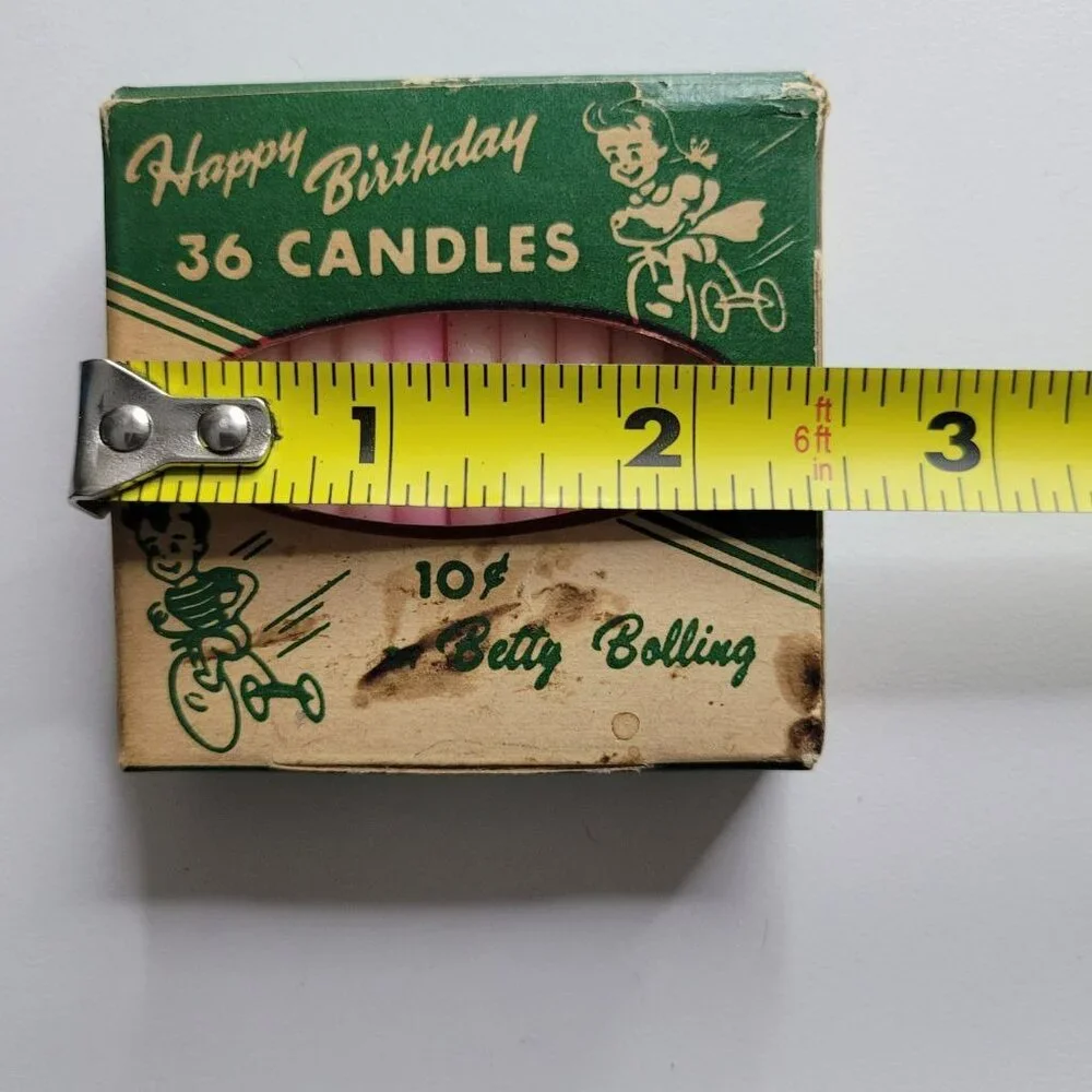 Betty Bolling Birthday Candles‎ Vintage Pink Pack of 36 Candle Craft USA 3 Dozen